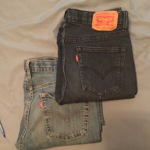 Levi's Men's Denim Jeans in Blue and Black